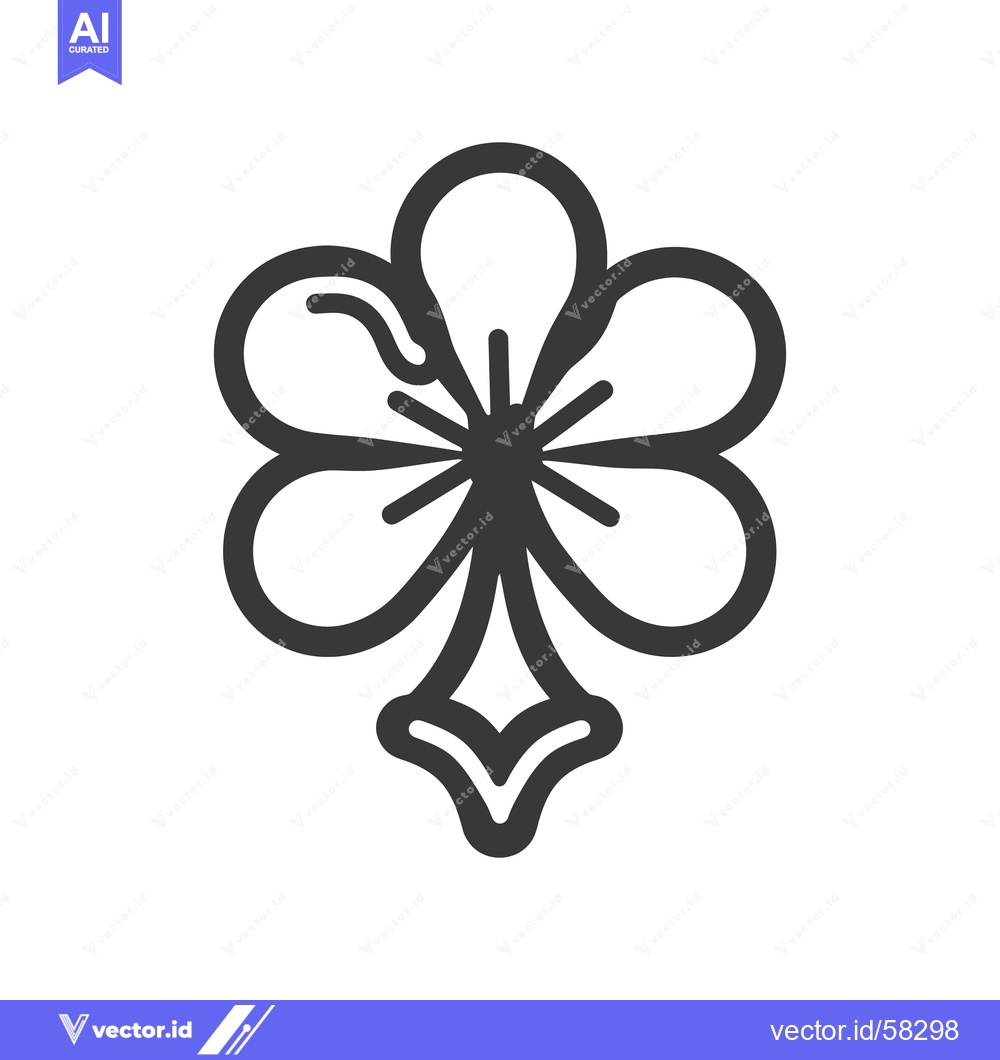 Premium Vector of A stylized floral design with a decorative symmetry shown