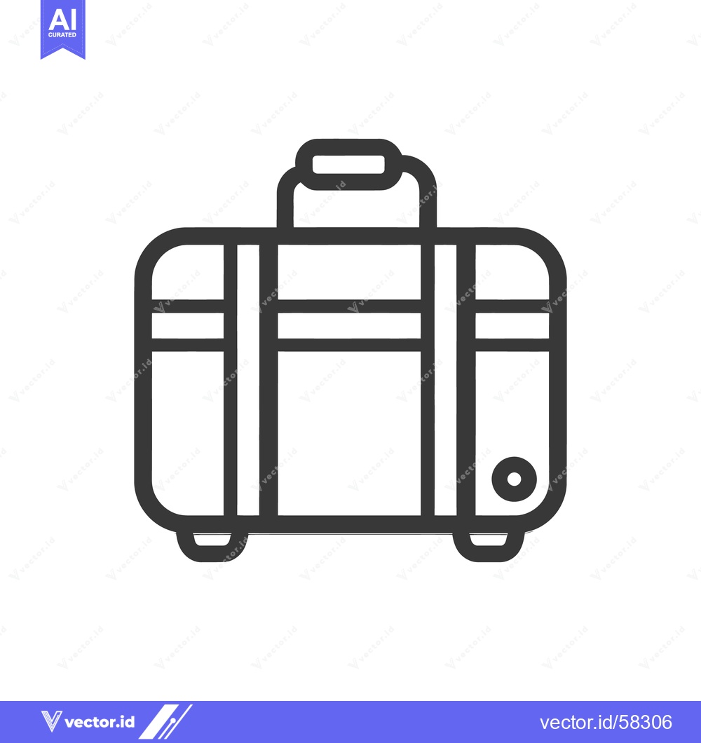 Premium Vector dari Minimalist Suitcase Icon: Clean Lines, Travel Symbolism, Modern Design