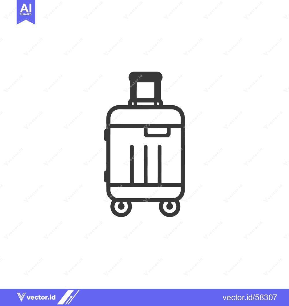 Premium Vector of Minimalist Suitcase Icon: Travel, Luggage, and Adventure Symbol