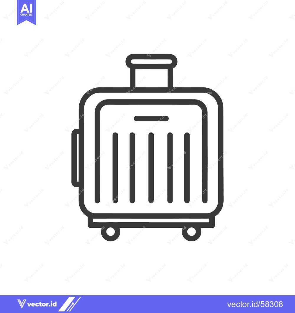 Premium Vector dari Minimalist Suitcase Icon: Travel, Luggage, and Adventure Symbol