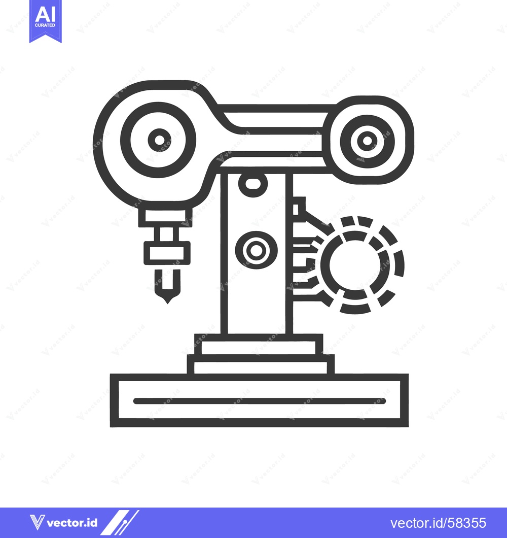 Premium Vector dari An abstract illustration of a robotic industrial assembly arm