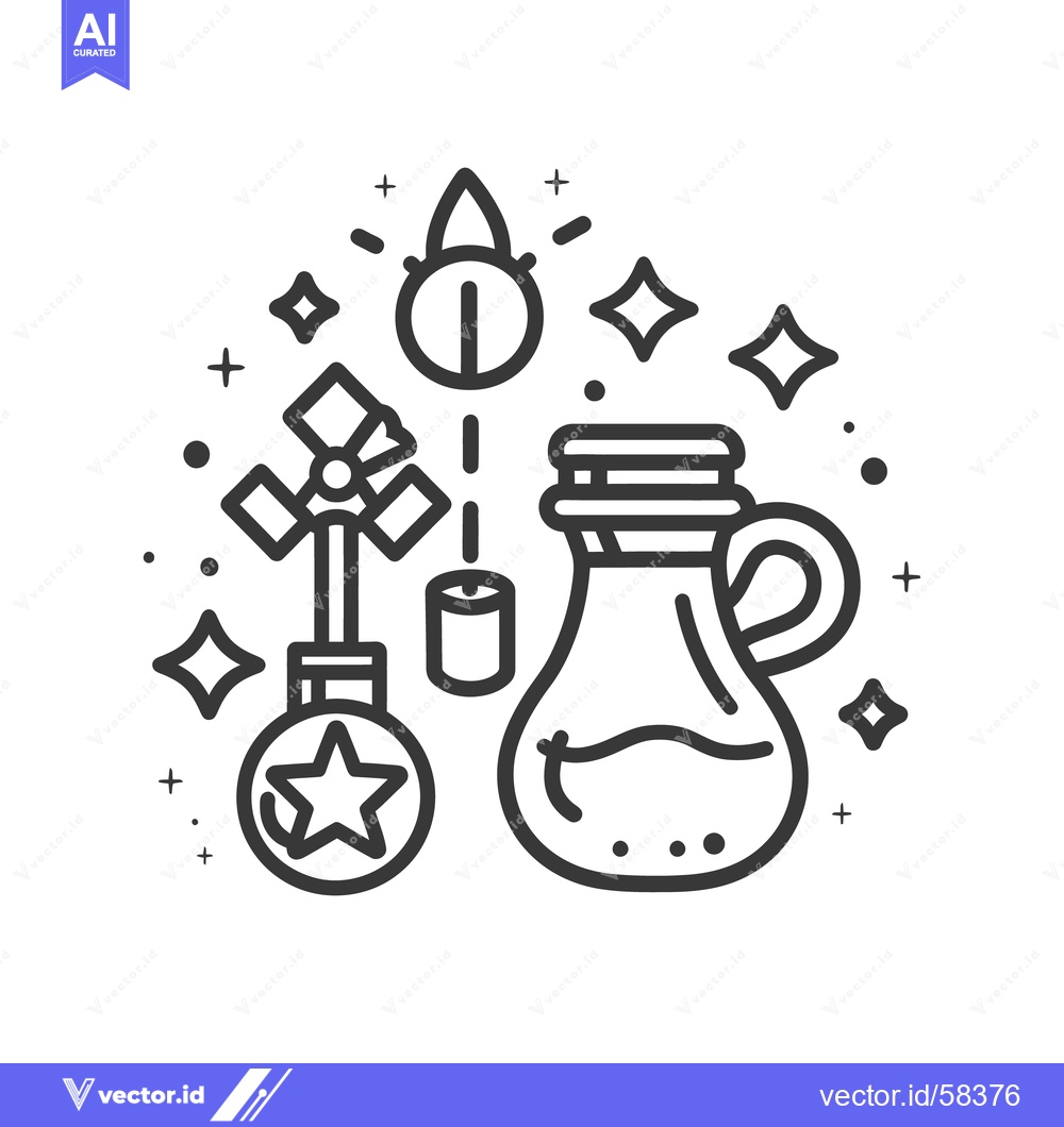 Premium Vector dari Several decorative magical items and a water pitcher displayed togethe