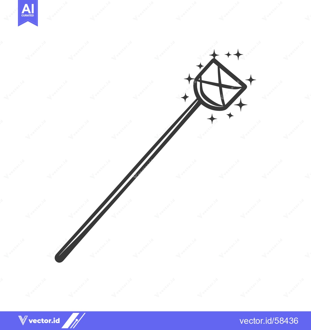 Premium Vector of A magical wand with sparkling embellishments and a unique shape