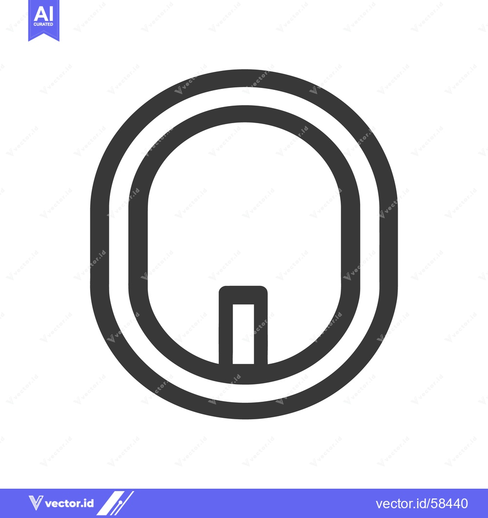Premium Vector dari Abstract graphic icon with rounded outer edges and rectangular shape