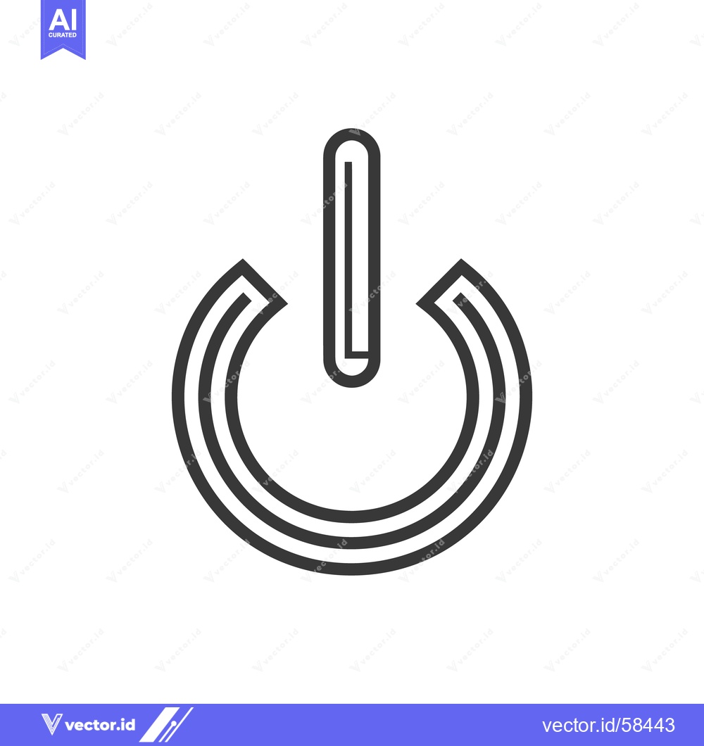 Premium Vector dari The graphic illustration of an on off power button