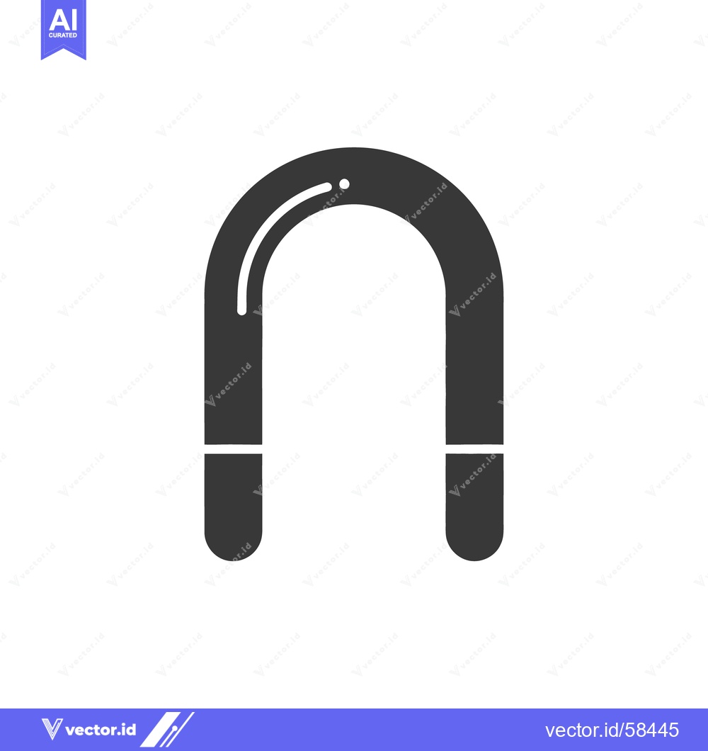 Premium Vector of A graphic depiction of a horseshoe shaped magnet