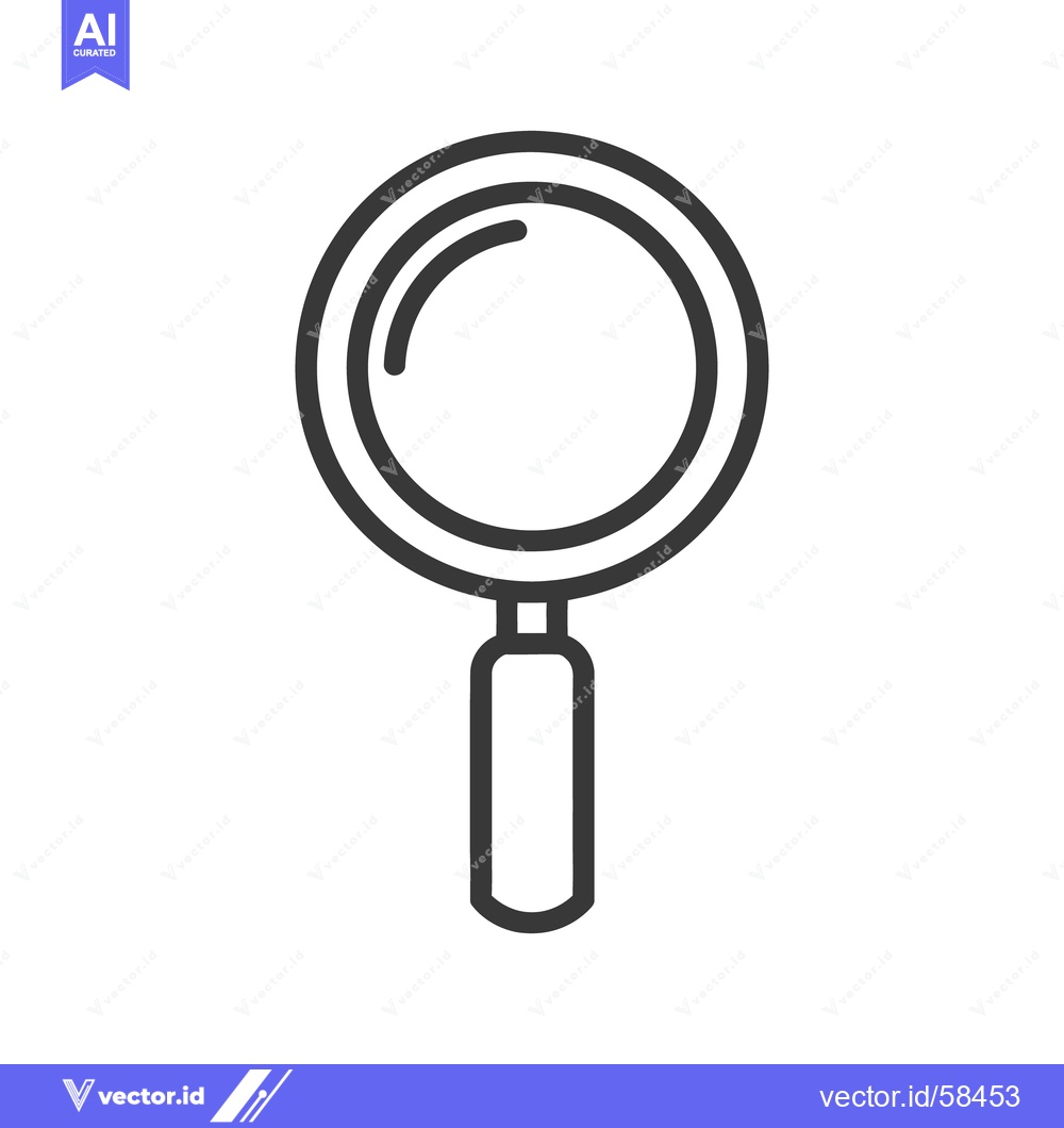Premium Vector of A simple and clear illustration of a magnifying glass icon