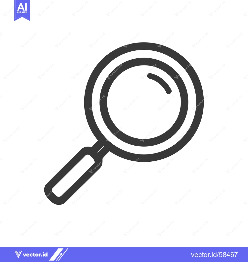 Premium Vector dari Sleek Magnifying Glass Icon: Minimalist Design for Search and Discover