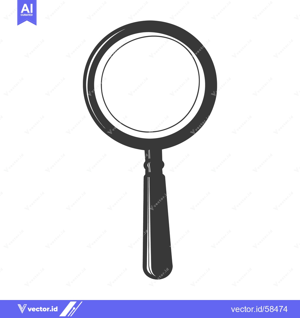 Premium Vector of A graphic illustration depicting a magnifying glass on a white backgro