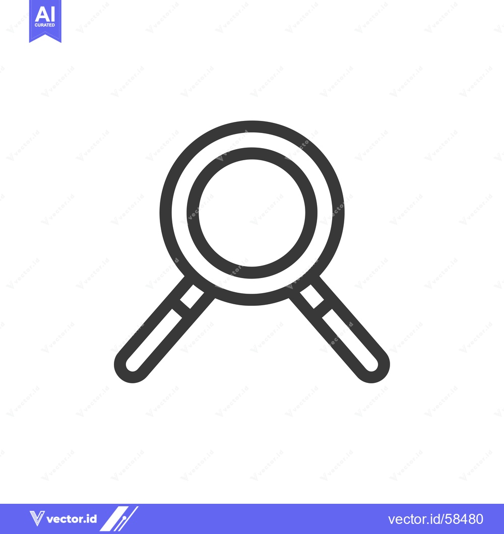 Premium Vector dari Magnifying Glass with Two Handles Icon