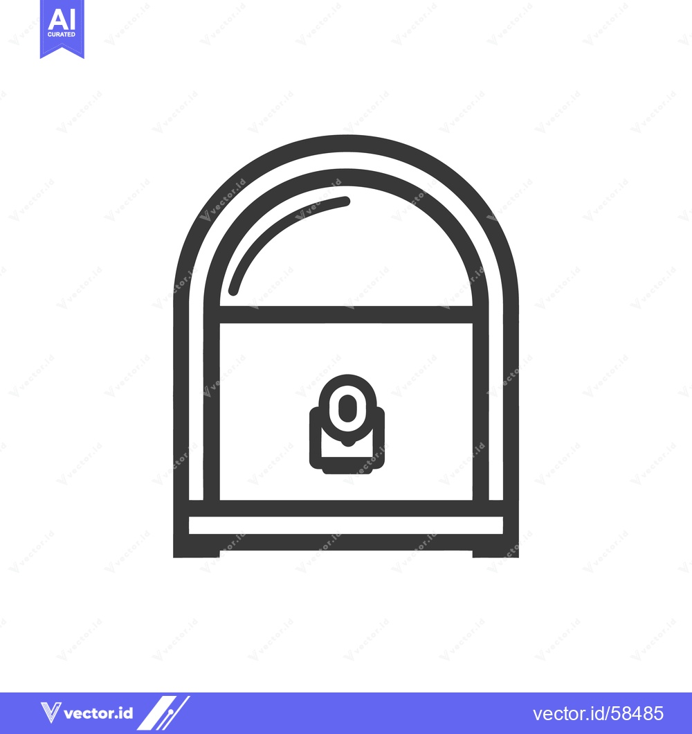 Premium Vector dari A graphic illustration depicting a lock and a protective structure