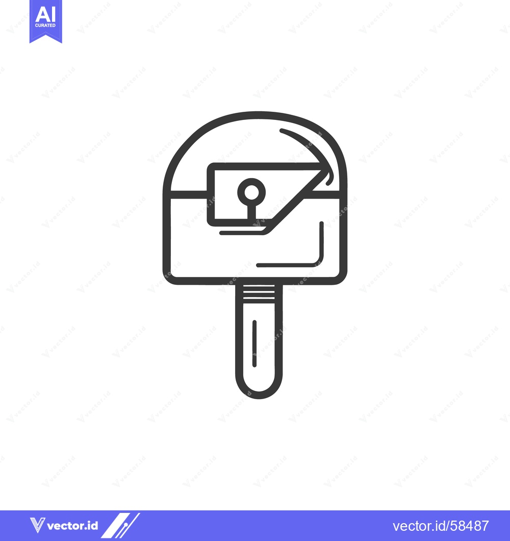 Premium Vector of Illustration showing a simple mailbox in an outlined style
