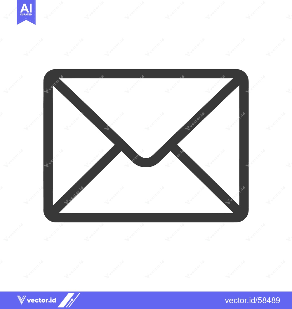 Premium Vector dari Simple icon depicts a closed envelope for mail correspondence and comm