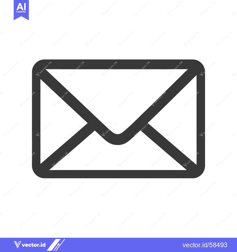Premium Vector dari A simple stylized image depicting a closed envelope icon