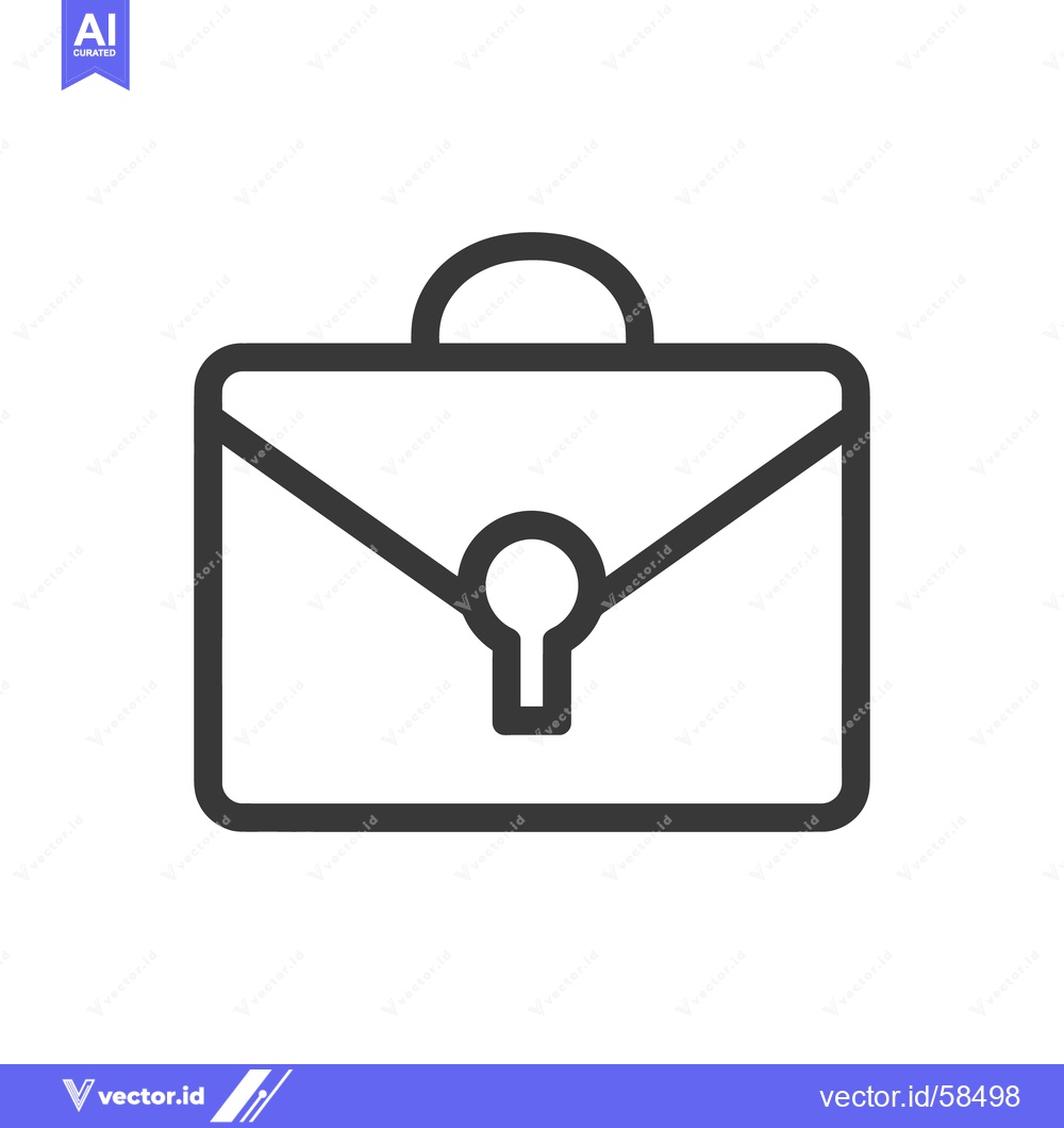 Premium Vector of Minimalist Briefcase Icon: Business, Work, and Professionalism Symbol