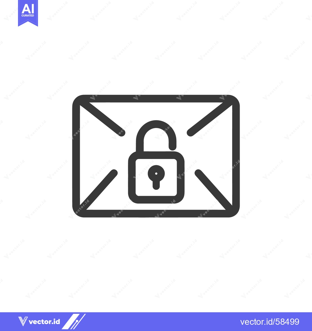 Premium Vector dari Secure Email: Padlock Symbol on Envelope, Data Protection Icon