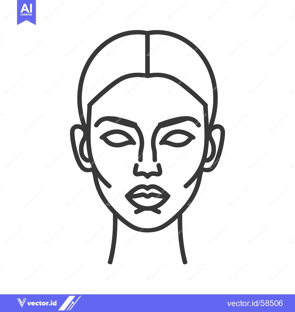 Premium Vector dari Simplified graphic representation of a persons facial features