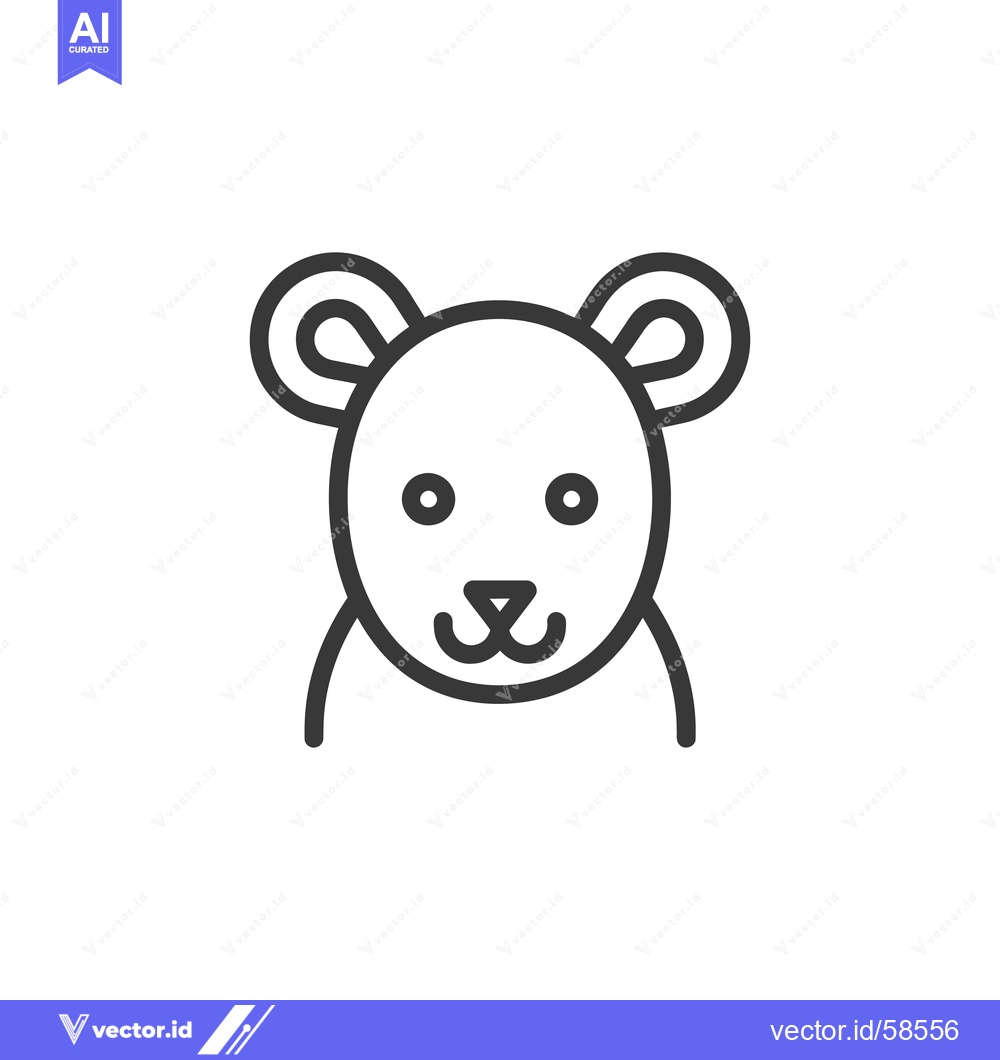 Premium Vector dari A simple outline illustration of a cute bear face