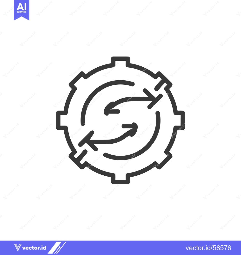 Premium Vector dari Gear with Circular Arrows: Process, Workflow, and Continuous Improveme