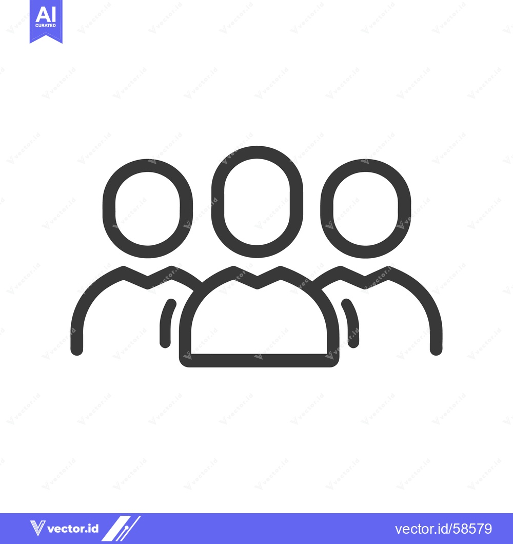 Premium Vector of A simple black and white illustration of three people standing togethe