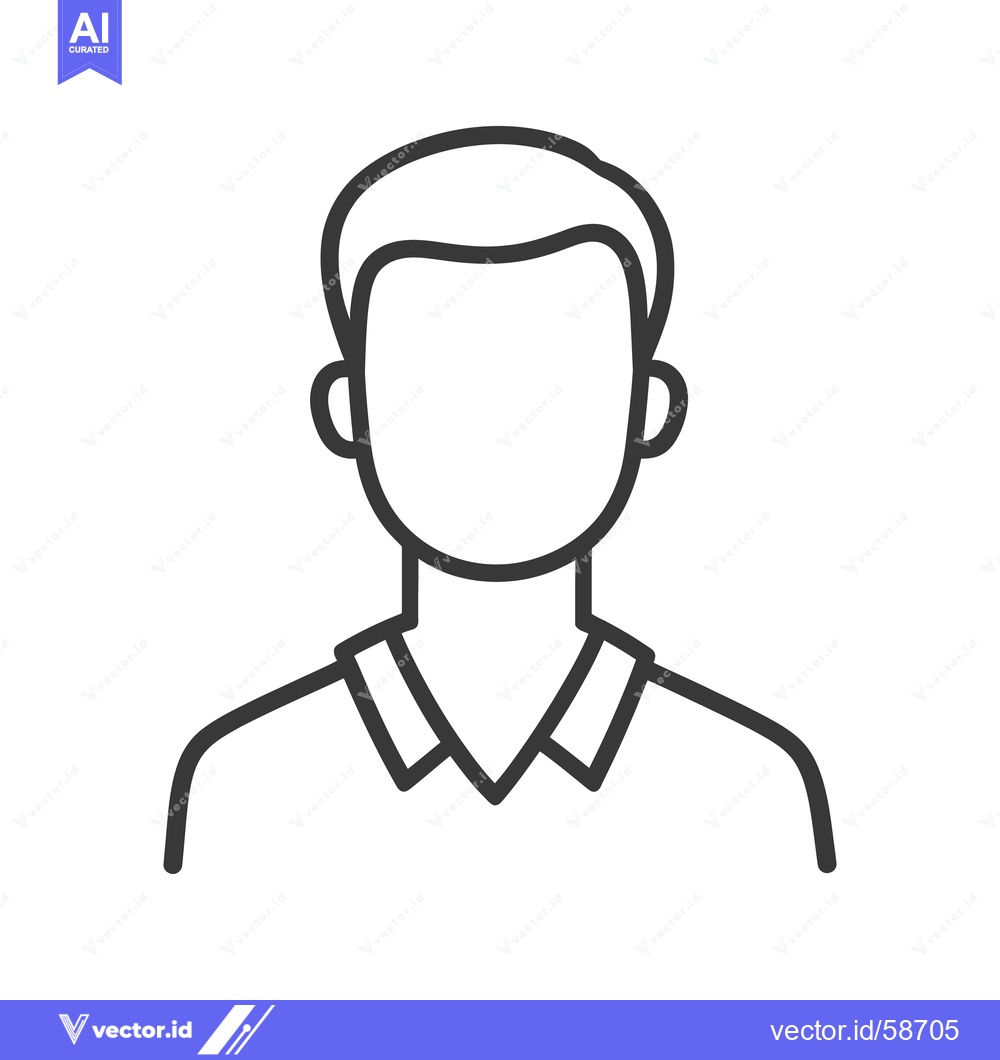 Premium Vector of A simple outline illustration of a faceless human person