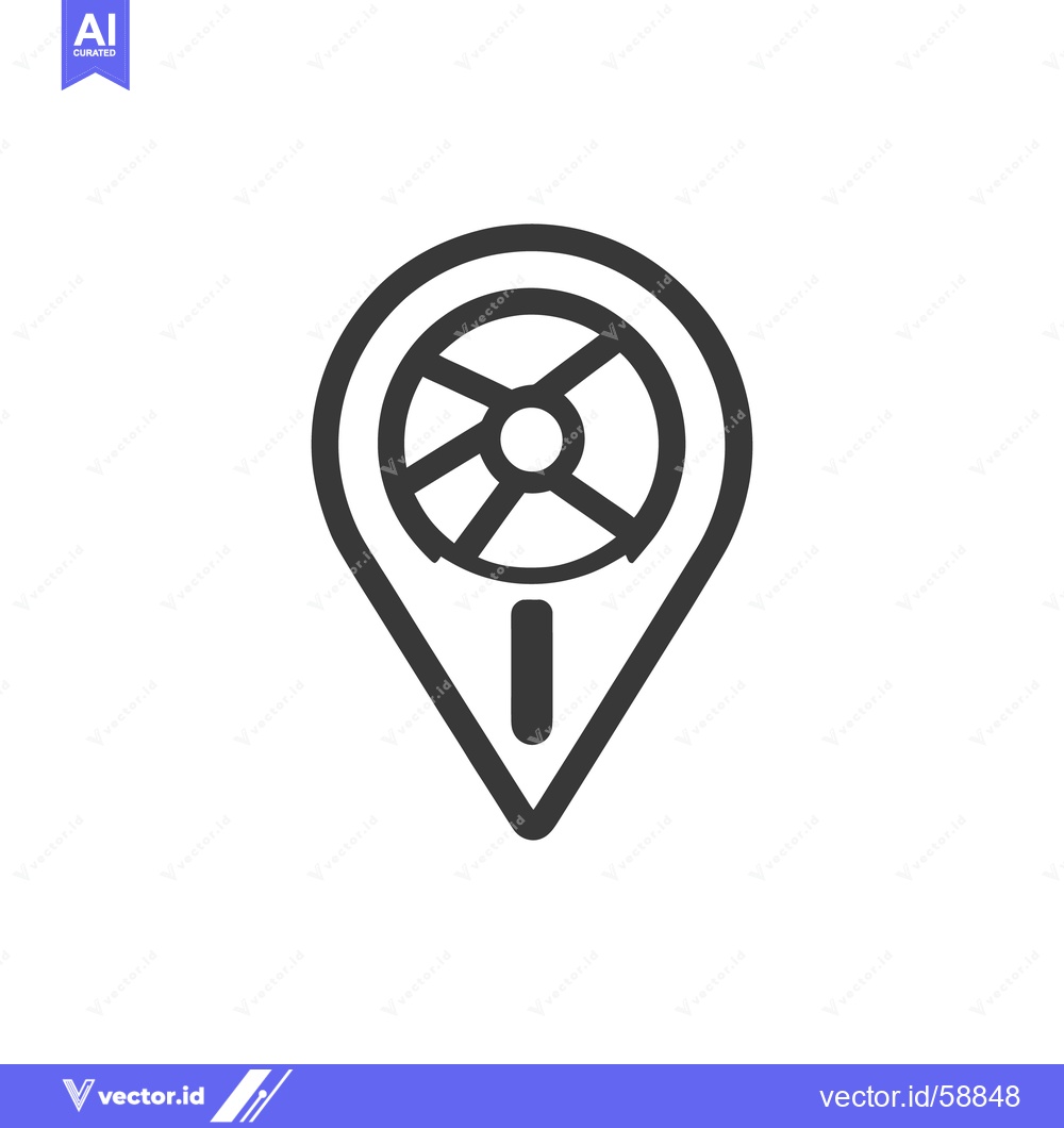 Premium Vector of An Icon Showing Vehicle Navigation Location Pointer Symbol