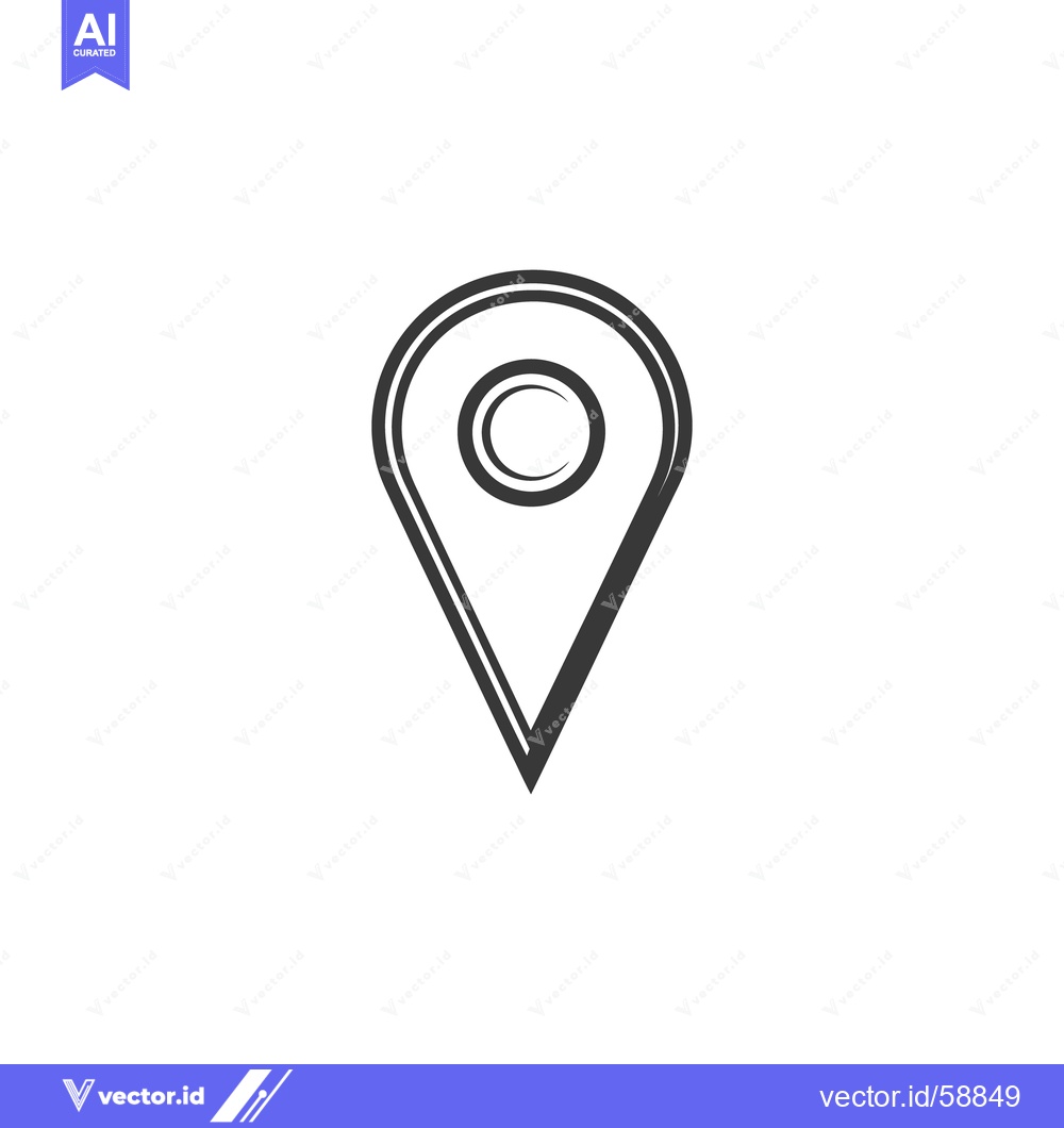 Premium Vector dari A simple graphic illustration depicting a location pin icon