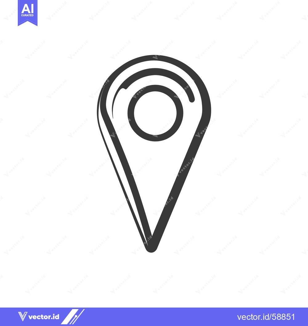 Premium Vector dari A minimalistic graphic illustration of a location pinpoint marker