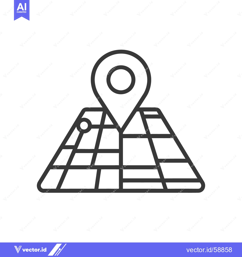 Premium Vector dari Simple map with location marker illustrating a specific destination