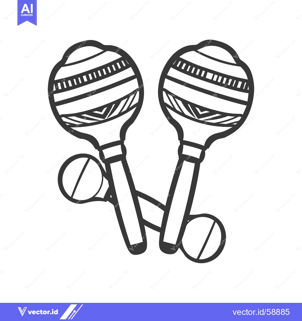 Premium Vector dari Two stylized musical percussion instruments with decorative patterns a
