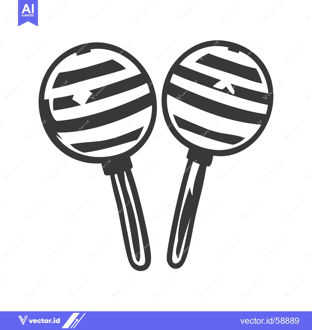 Premium Vector dari Two black and white musical instruments depicted on white background
