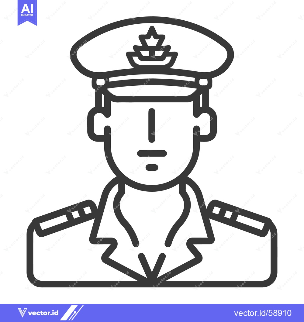 Premium Vector dari A stylized illustration depicting a person wearing a military uniform