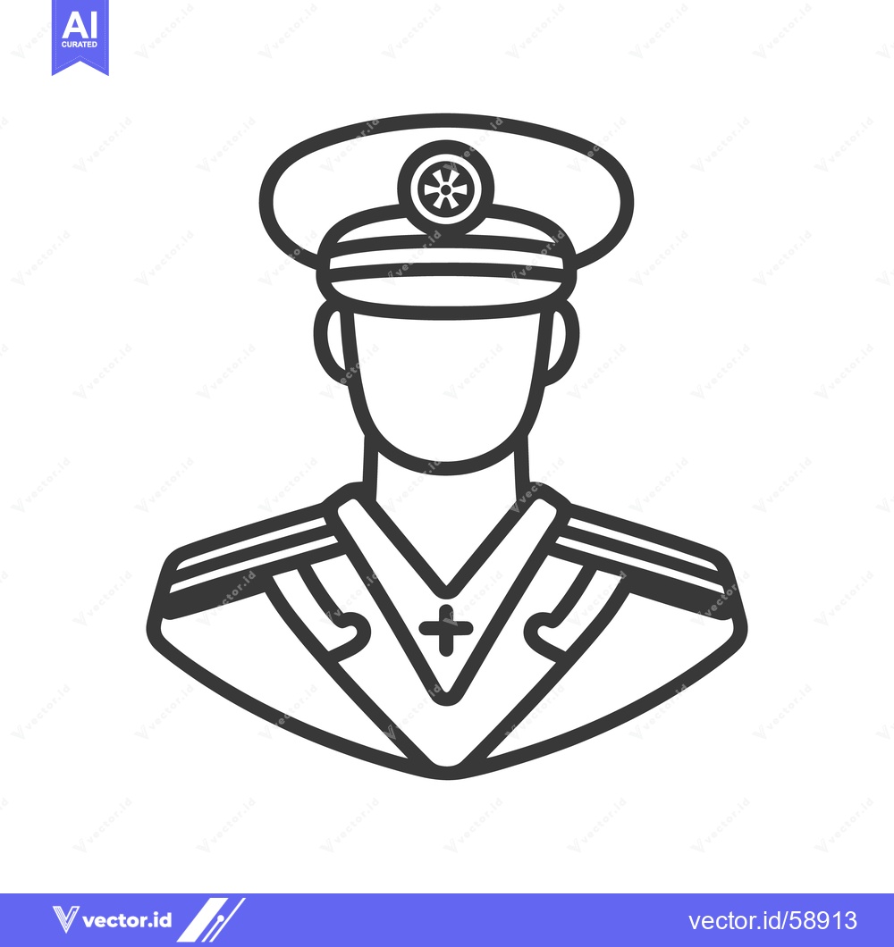 Premium Vector dari A stylized illustration depicting a person wearing a uniform hat
