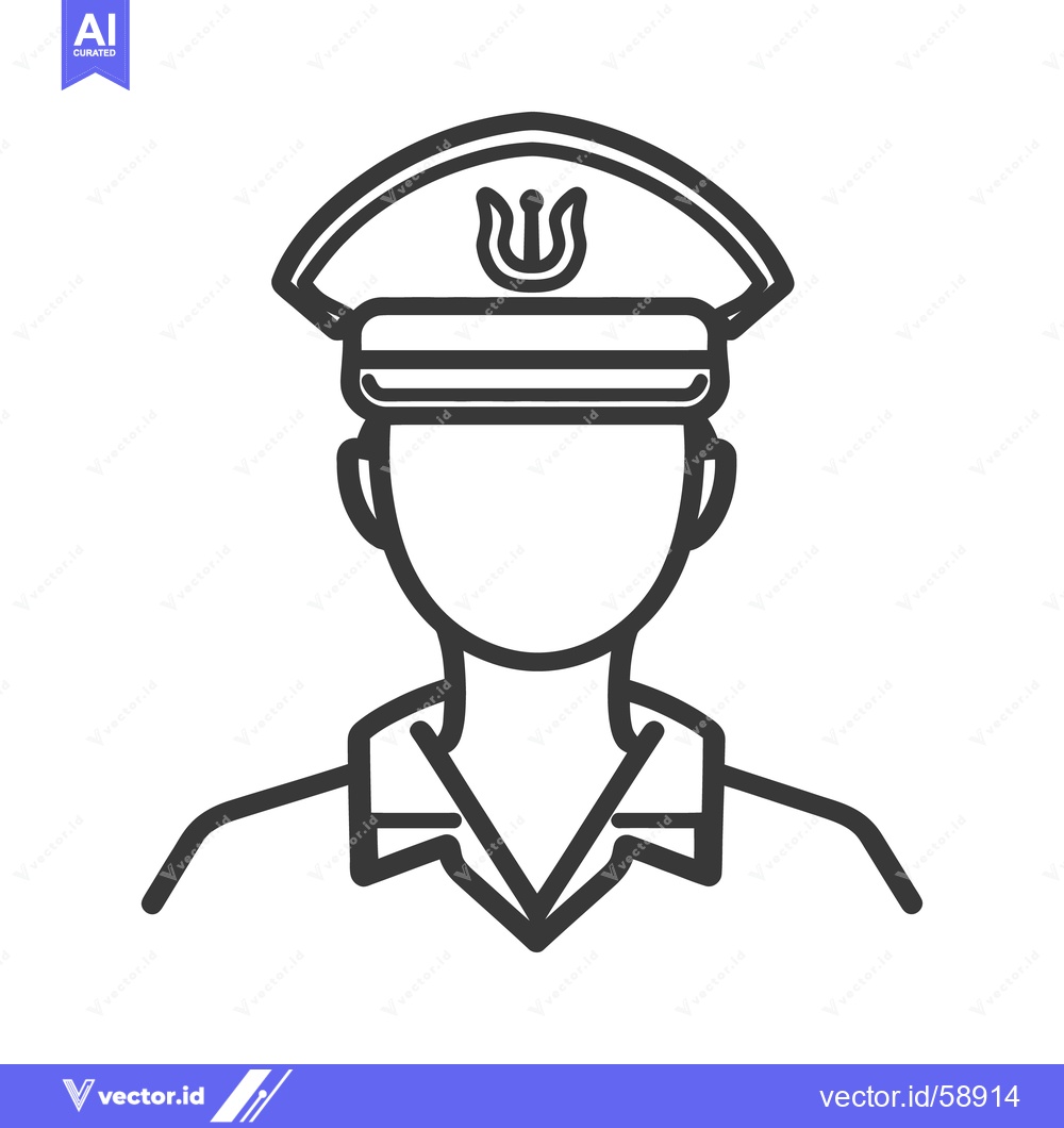 Premium Vector dari A vector illustration of a person wearing a uniform hat
