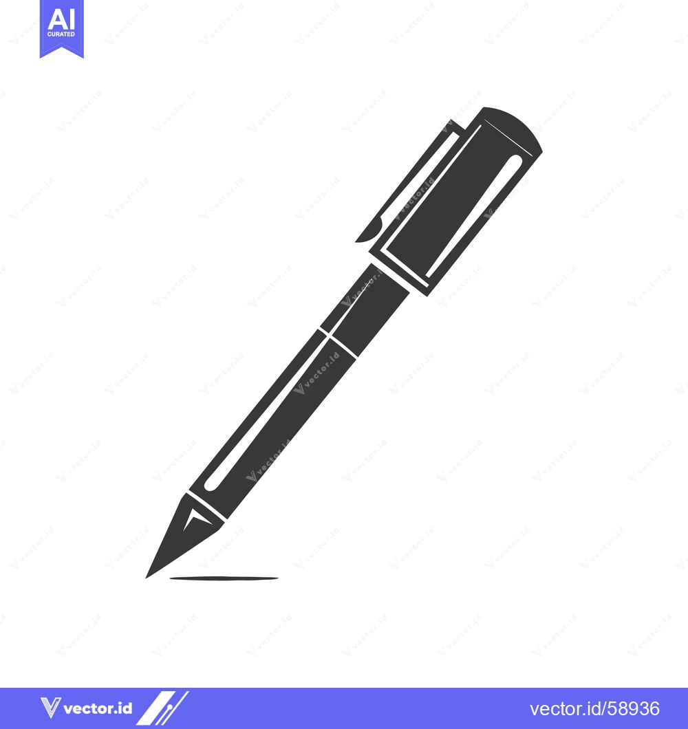Premium Vector dari An illustrated graphic depiction of a sleek writing instrument