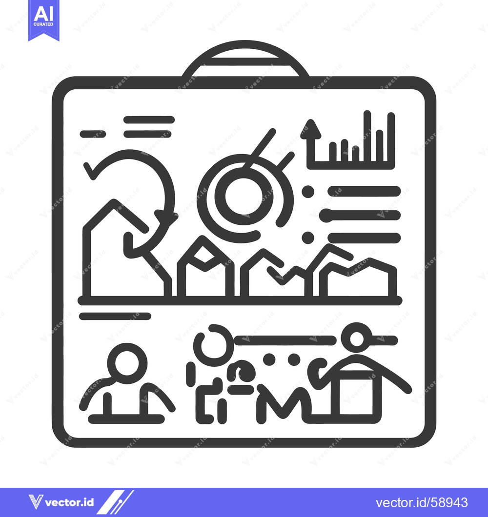 Premium Vector dari A presentation icon depicting business information and related element