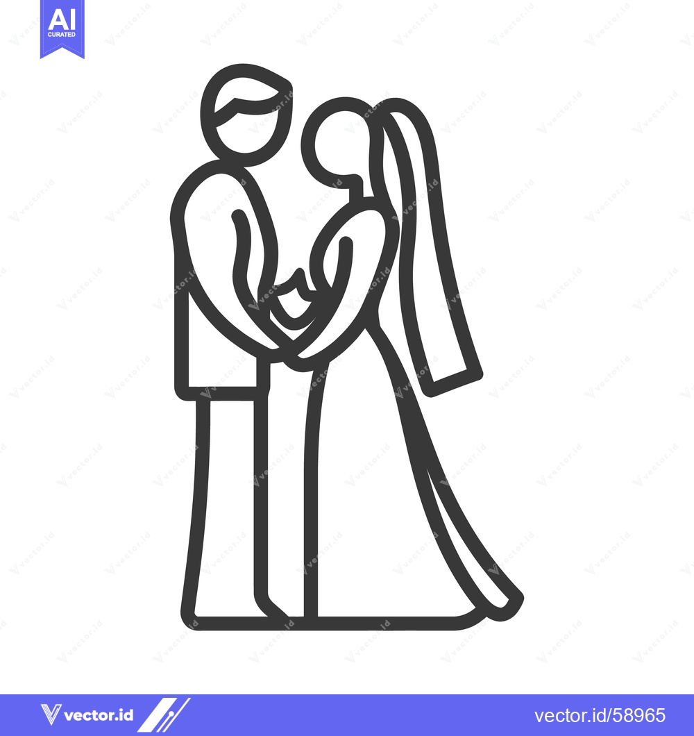 Premium Vector dari A couple holding hands celebrating their marriage vows together