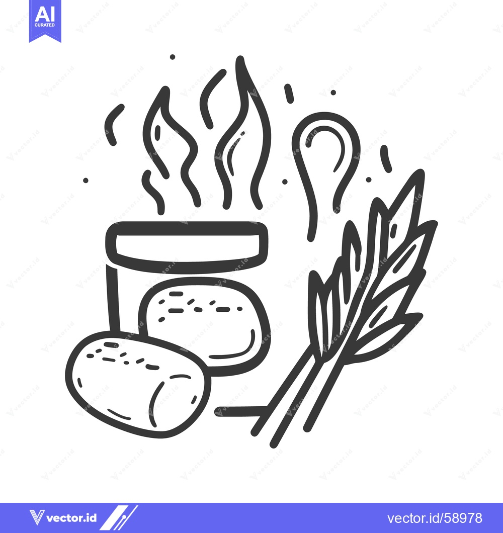 Premium Vector dari Simple black and white illustration of food ingredients and cooking