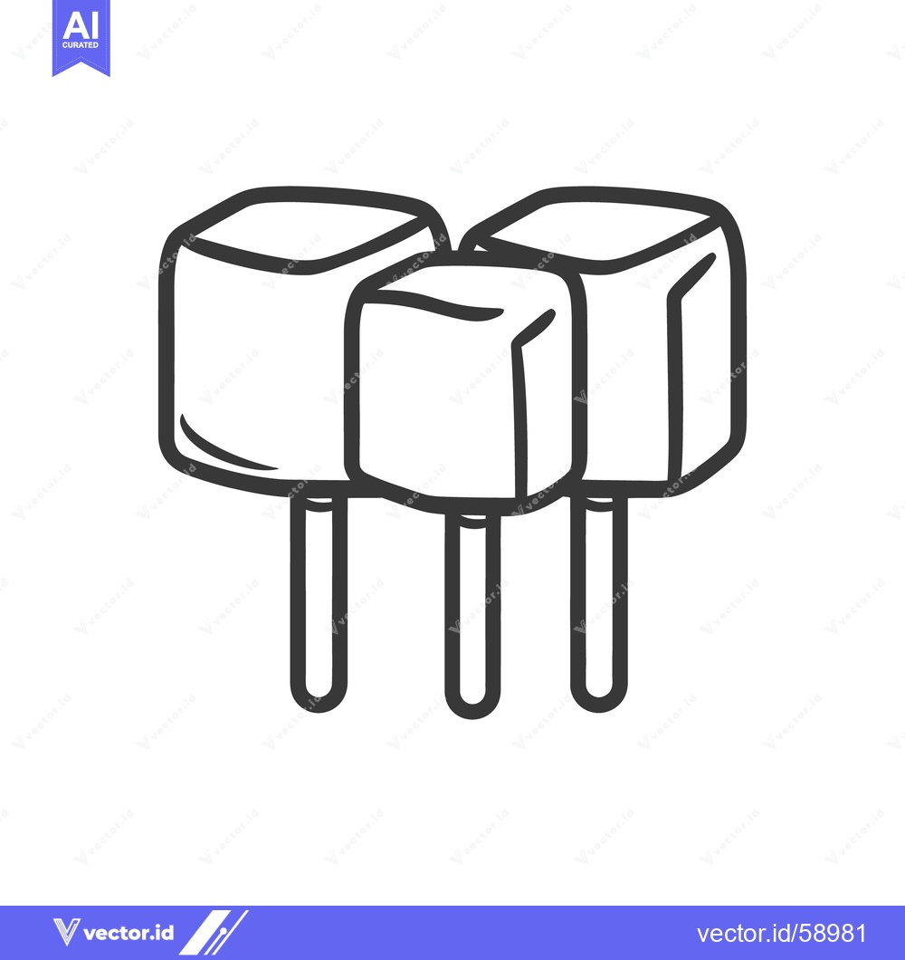 Premium Vector dari A schematic illustration depicts three small cuboid electrical compone