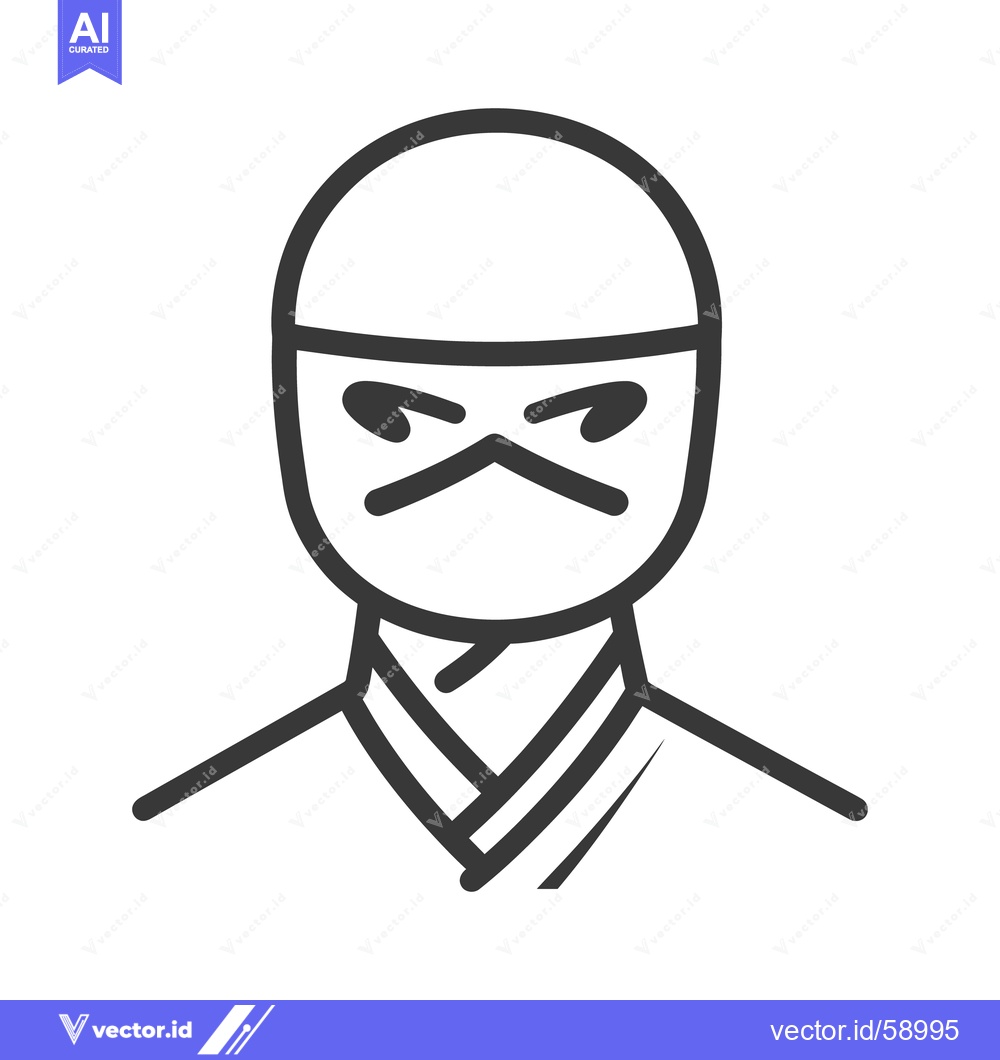 Premium Vector of A masked human character is presented in a simple illustration style