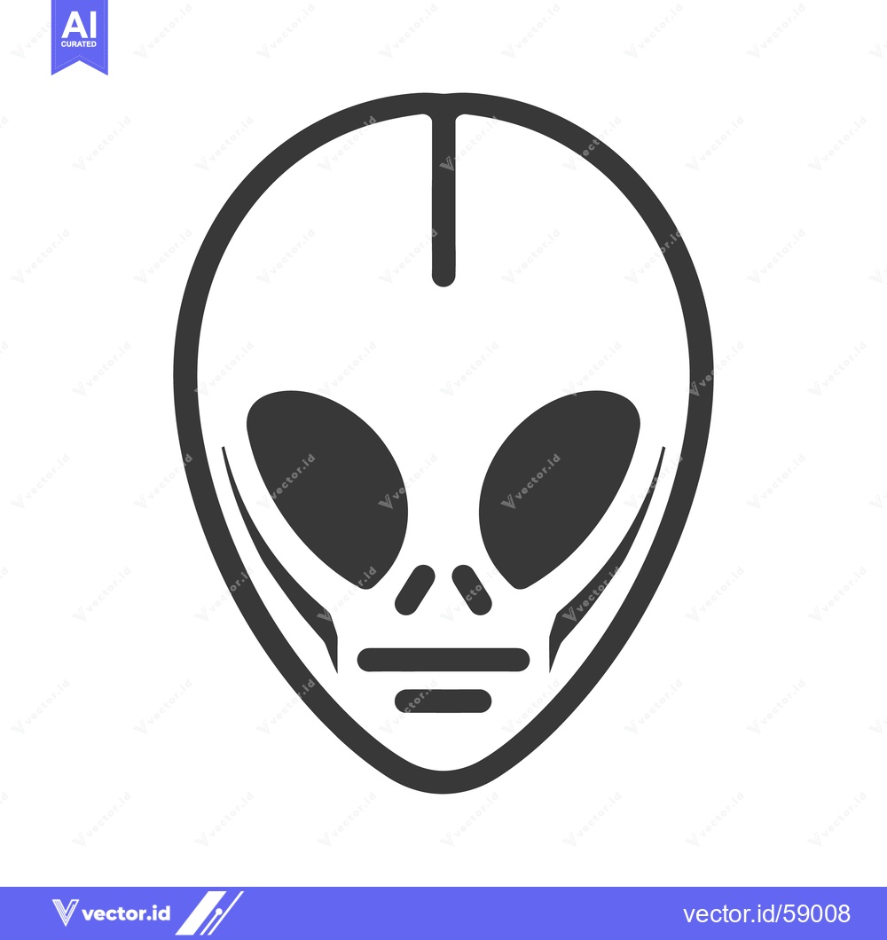 Premium Vector dari An abstract illustration depicting the face of an alien creature