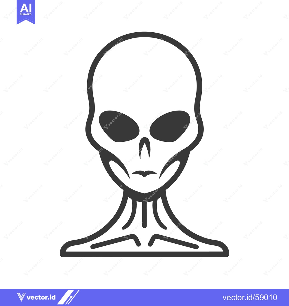 Premium Vector dari A Minimalist Illustration Depicting A Stylized Extraterrestrial Being