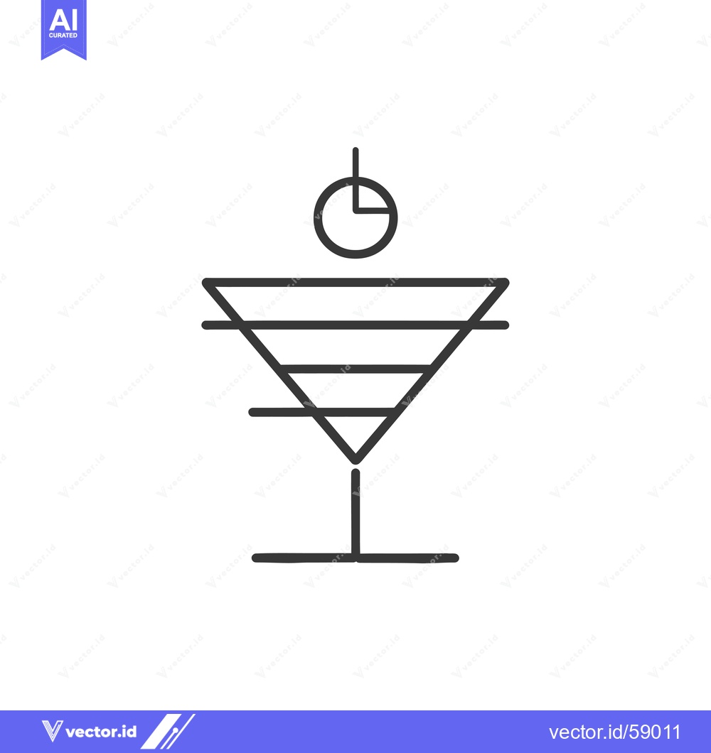 Premium Vector dari Martini Glass with Pie Chart on Top