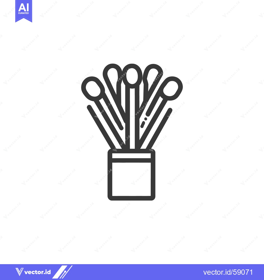 Premium Vector of Minimalist Icon: Matches in a Box, Bold Outline Style