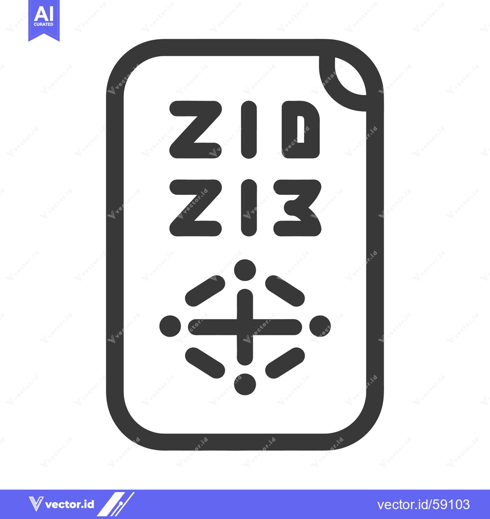 Premium Vector dari A document icon containing symbols and alphanumeric characters
