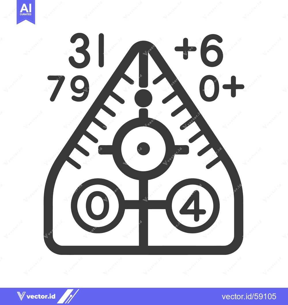 Premium Vector of An abstract graphic of a triangle with numbers and indicators inside