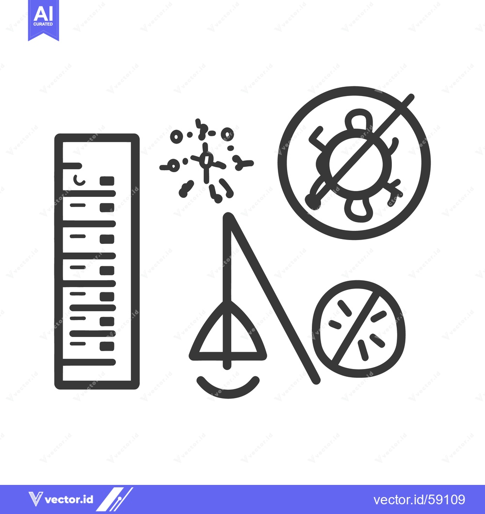 Premium Vector of Various icons presenting elements of science and protection visually