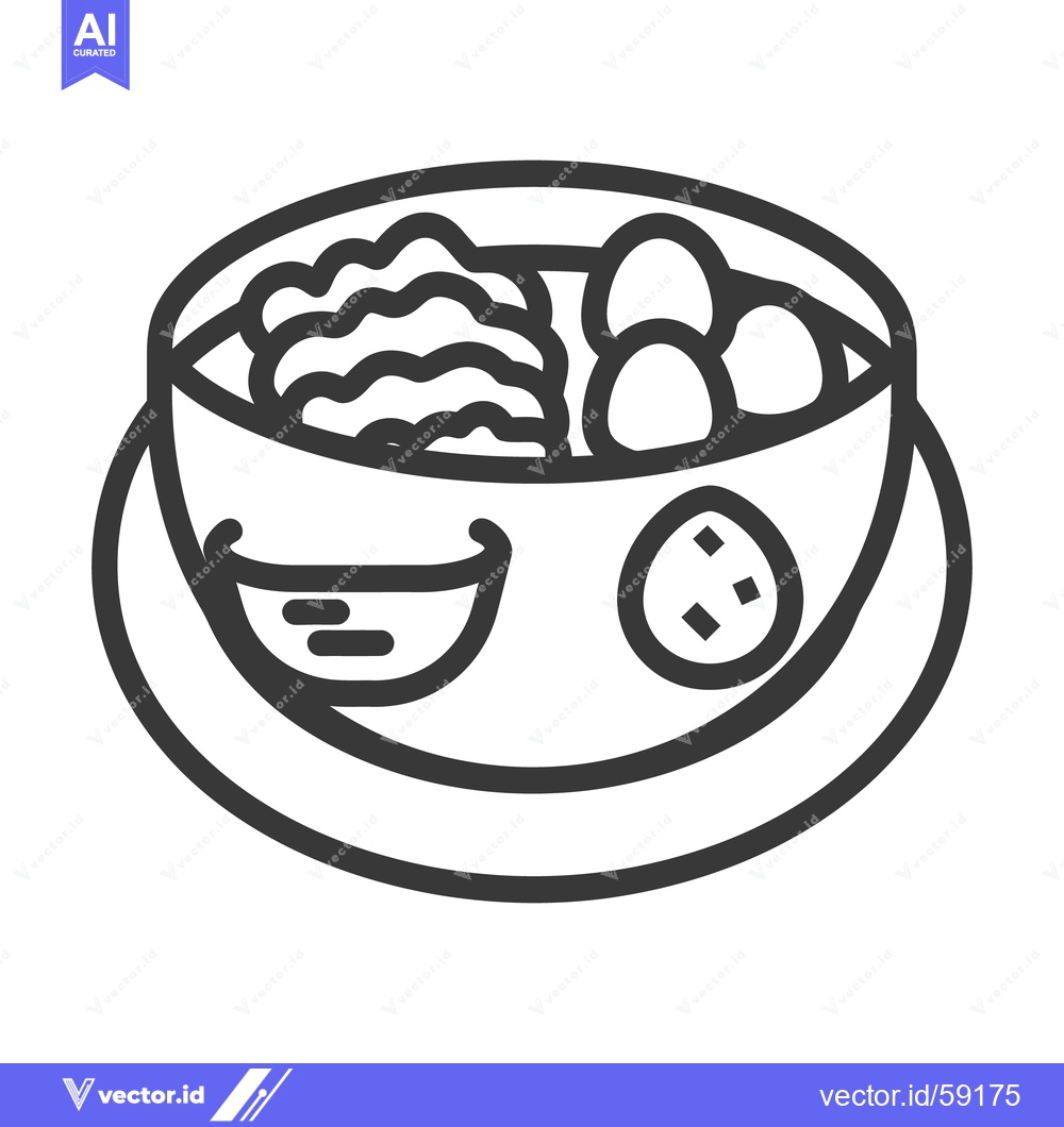 Premium Vector dari A simple black and white illustration depicting a meal presentation
