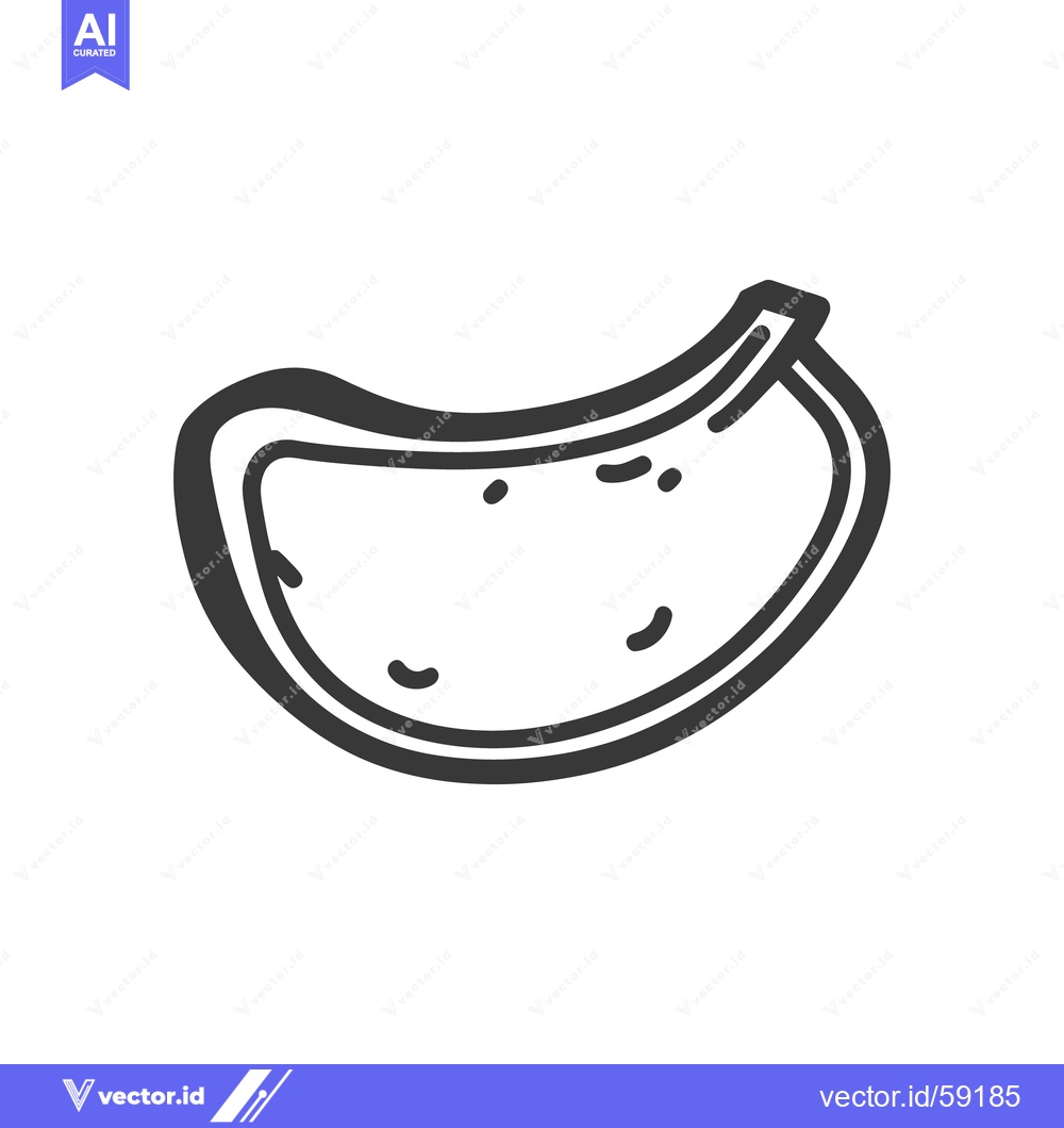 Premium Vector dari A black and white drawing of a single potato chip