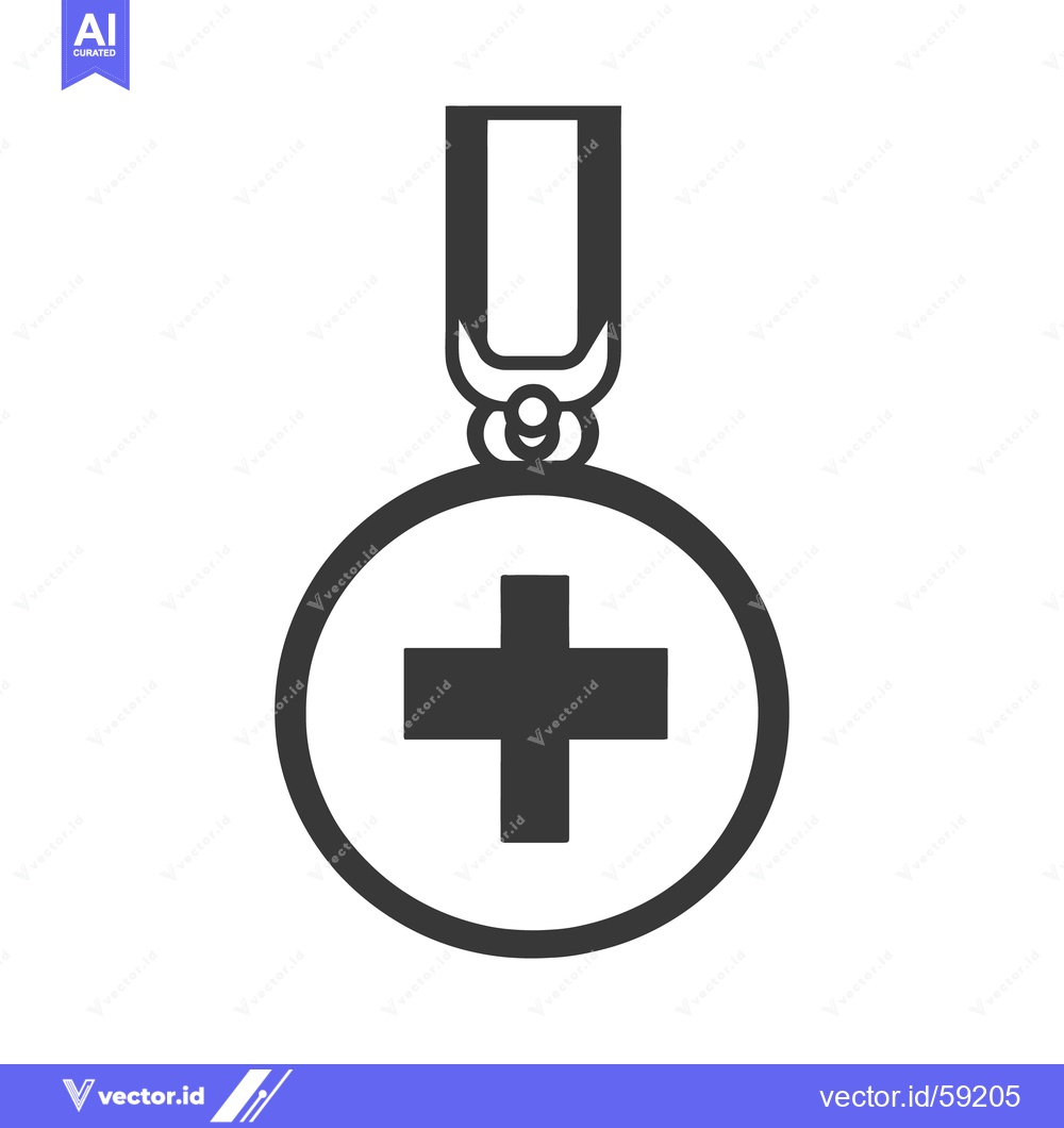 Premium Vector of A graphic illustration of a medical symbol hanging from a ribbon